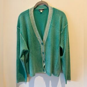 J. Crew 100% Cashmere Button-Up Cardigan size Large